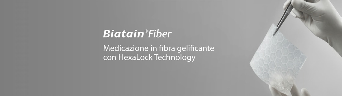 Medicazione assorbente per lesioni essudanti Biatain Fiber