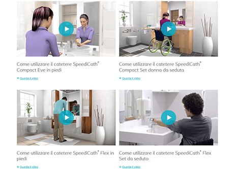 <h1>Guarda i video con le istruzioni per l'utilizzo dei cateteri</h1>